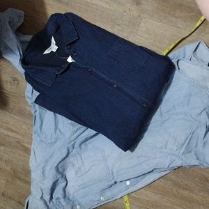 Two long sleeve Button-up Denim